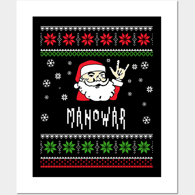 manowar santa metal Wall Art by mantaplaaa